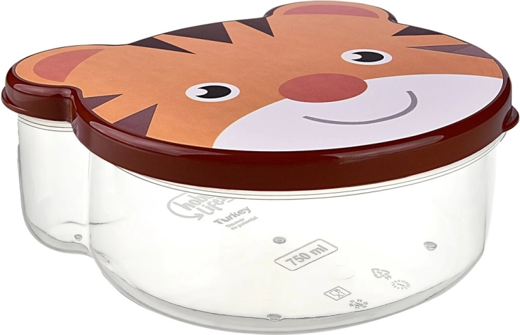 Verspieltes Tiger-Motiv auf dem Deckel
