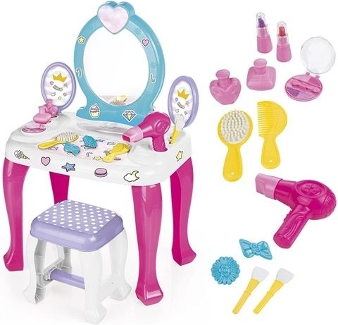 Dolu Kinder-Schminktisch Einhorn mit Hocker und Zubehör