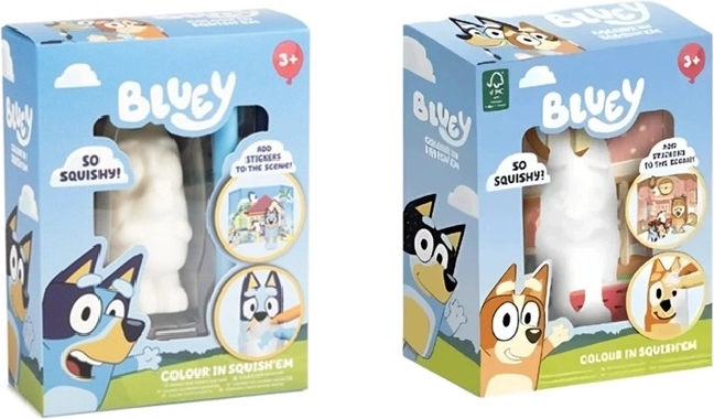 Bluey weiche Squishy-Figur zum Ausmalen