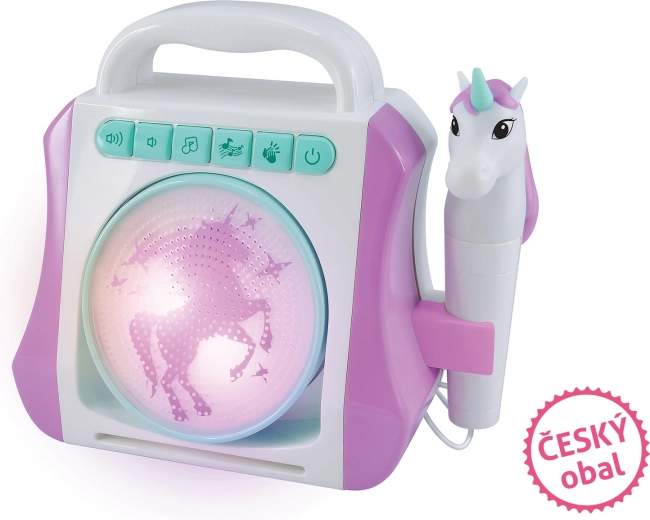 Karaoke-Box mit Mikrofon – Einhorn