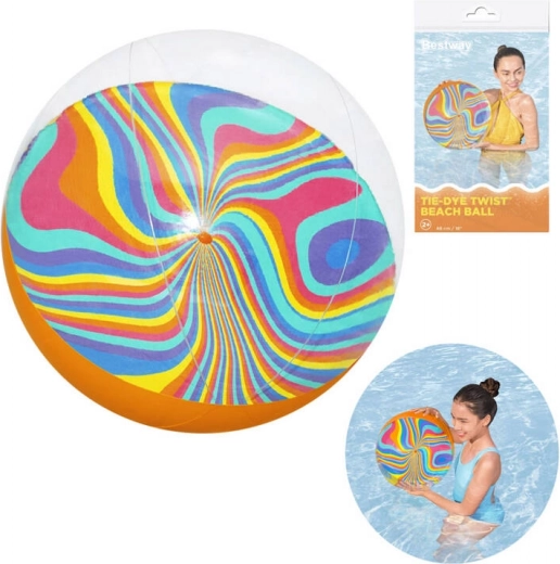 Bestway aufblasbarer Strandball Tie-Dye Twist 46 cm
