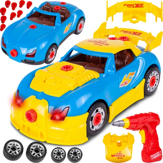 Zerlegbares Bugatti-Auto mit elektrischem Kinderschraubendreher