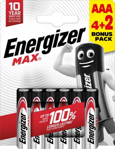 Energizer Max AAA Alkaline-Batterien – 6 Stück