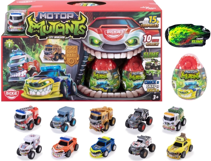 Überraschungsei mit MONSTER Motor Mutants Fahrzeug von Dickie – 1 Stück