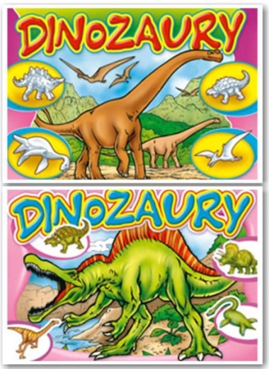 Ausmalbuch Dinosaurier mit Aufklebern