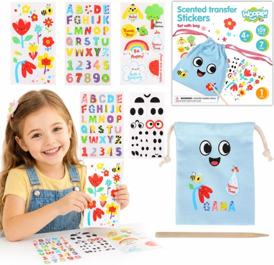 Woopie Art&Fun Kreativset zum Verzieren einer Tasche mit Aufklebern