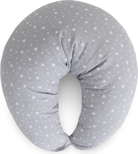 Ceba baby Stillkissen Huggy Basic Grey Stars 150 × 60 × 37 cm