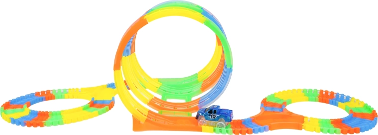 Leuchtende Strecke und LED-Auto