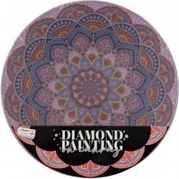 Diamantmalerei Mandala Blume lila Durchmesser 30 cm