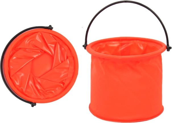 Faltbarer Multifunktions-Eimer PVC orange
