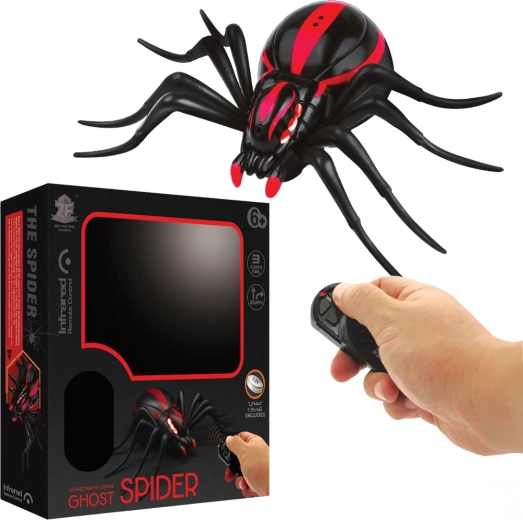 RC-Spinne mit Biomimikry und leuchtenden Augen – rot