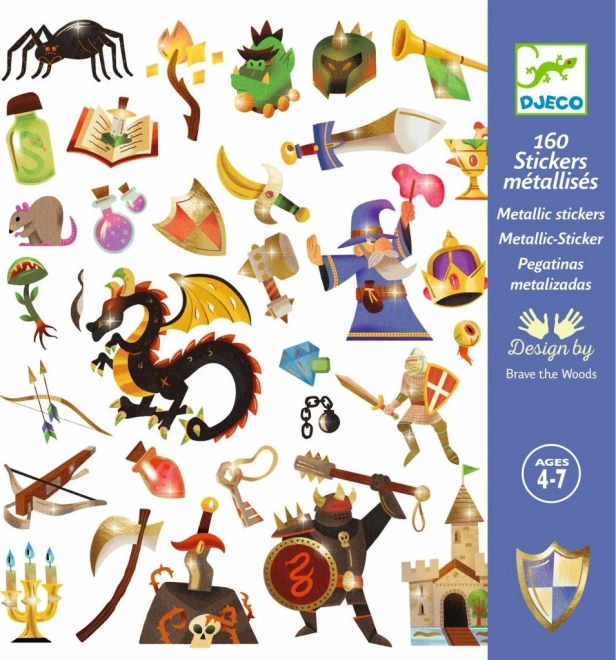 Djeco Metallic-Aufkleber – Königreich