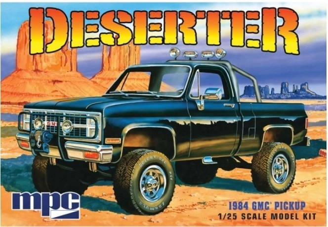 Kunststoffmodellauto 1984 GMC Pickup „Deserter“ schwarz MPC