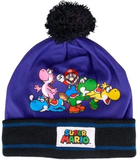 Blaue Fleece-Mütze Super Mario