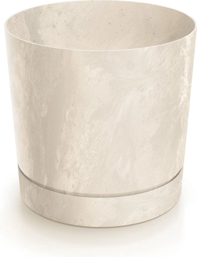 Blumentopf Tubo P Betoneffekt creme 17,8 cm
