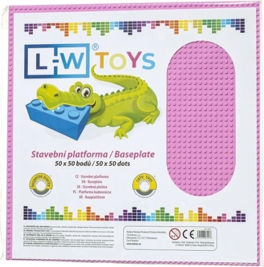 Konstruktionsplatte 50 × 50 Noppen pink