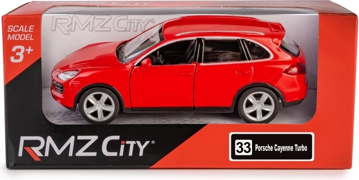 Metallmodell Porsche Cayenne 1:32 mit Pull-Back-Antrieb – rot