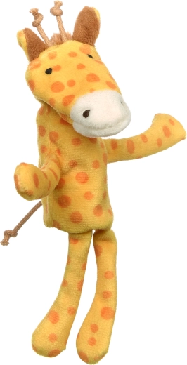 Giraffe mit fröhlichem Ausdruck und weicher Umarmung