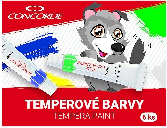 Tempera-Farben CONCORDE 6×12 ml