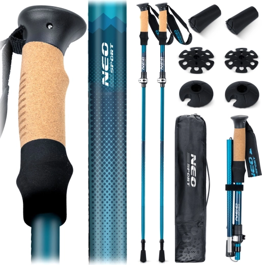 Trekkingstöcke Neo-Sport 85–130 cm mit Korkgriff und Schnellfaltung