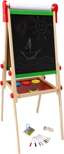 Zweiseitige Fläche: weiße Magnettafel + schwarze Kreidetafel