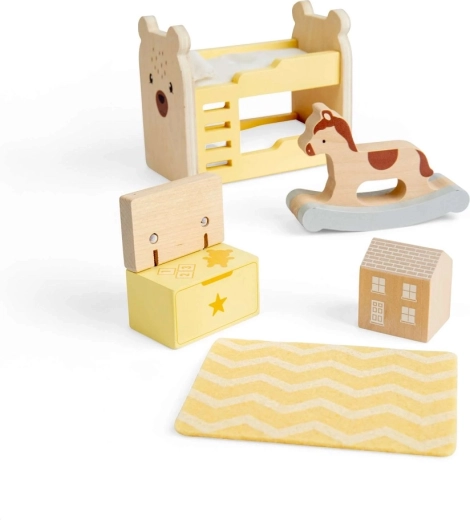 Schaukelpferd und Spielzeugtruhe für noch mehr Spielspaß