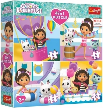 Puzzle Gabby's Dollhouse 4v1