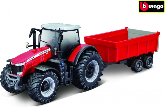 Metalltraktor Massey Ferguson mit Anhänger im Maßstab 1:50