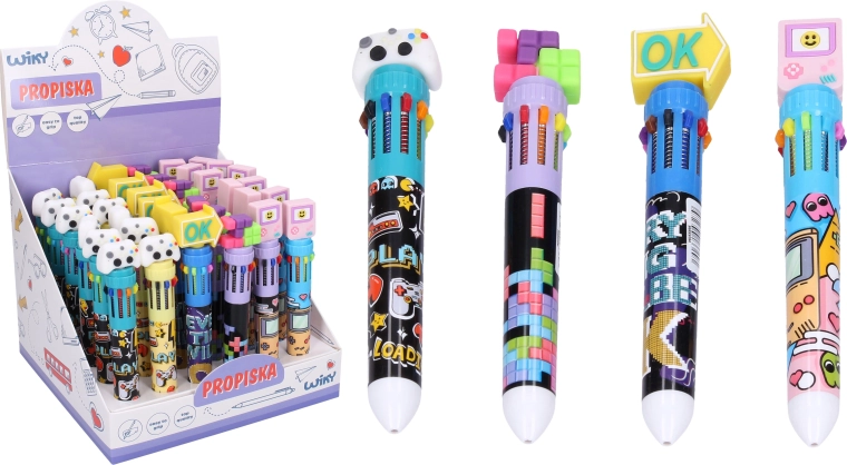 Mehrfarbiger Kugelschreiber 0,5 mm PLAY – 10 Farben