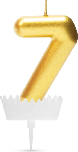Tortenkerze in Form der Zahl 7