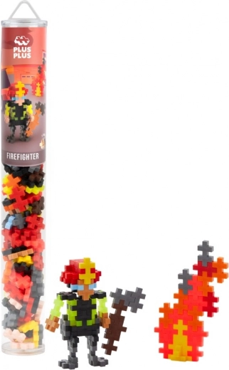 Plus-Plus Feuerwehrmann – Bauset im Tubus (100 Teile)