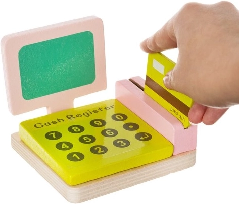 Kasse, Scanner und Kartenzahlung für das Verkäufer-Spiel