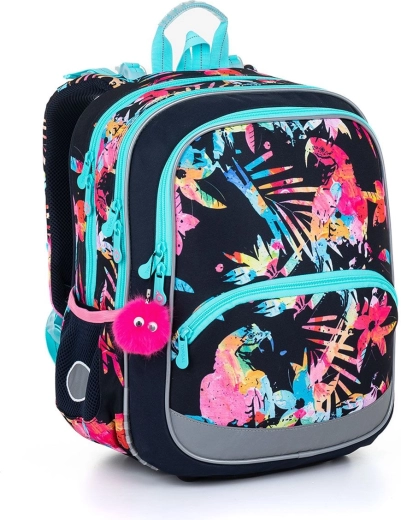 Leichter Schulrucksack Topgal mit Papageienmotiv