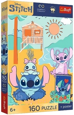 Puzzle Premium Plus Kids Stitch auf der Welle 160 Teile