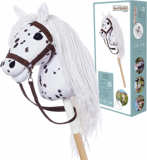 Steckenpferd HOPPIHORSE - Weiß-gefleckt
