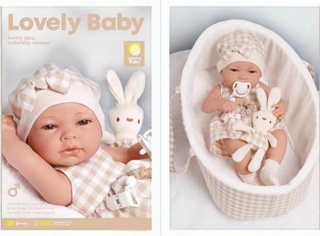 Babypuppe 38 cm mit Trage