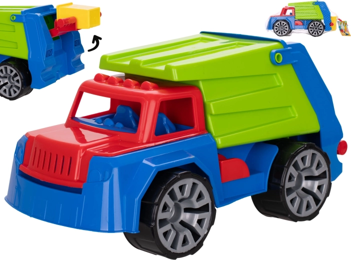 Plastik-Müllwagen mit Container, 32 cm