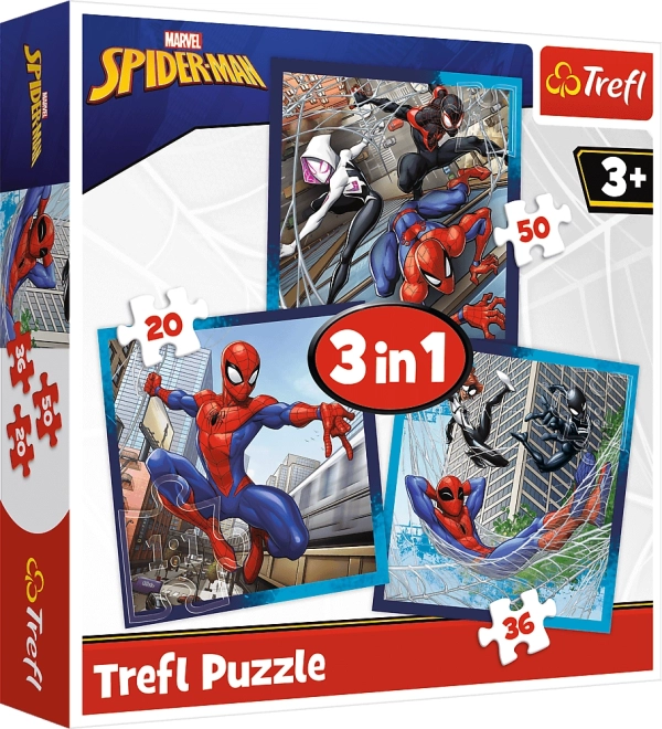 Puzzle 3-in-1 Spider-Man Spinnen-Freunde