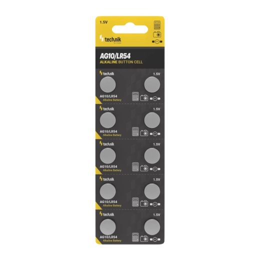 Alkaline-Knopfzellenbatterie AG10 LR54 1,5 V 10 Stk.