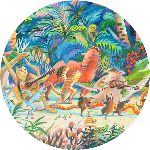 Originelle Djeco-Illustration