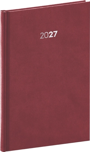 Notique Wochenkalender Balakon 2027 bordeaux 15 × 21 cm