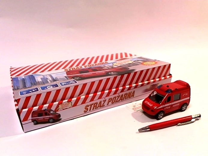 Feuerwehr-Transporter 11 cm mit Sound und polnischen Sprachansagen