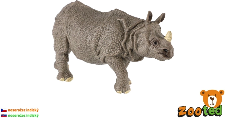 Indisches Nashorn – Kunststofffigur 13 cm - 1 Stück