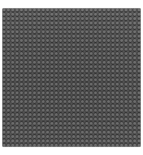 SLUBAN Grundplatte 32×32, grau (kompatibel mit LEGO)