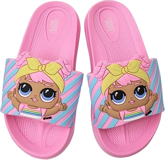 Kinderpantoletten LOL Surprise! rosa mit 3D-Motiv