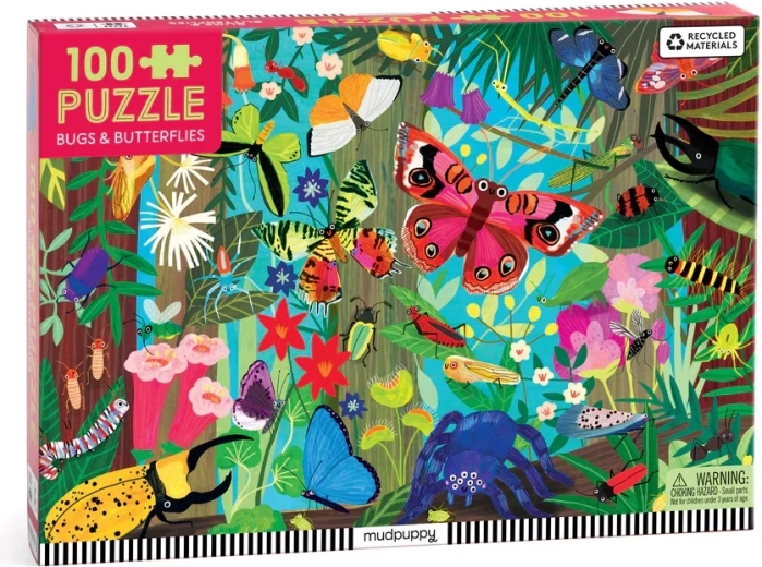Mudpuppy Puzzle Schmetterlinge und Insekten 100 Teile