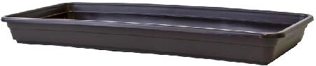 Plastikuntersetzer für Balkonkasten Lobelia 50 cm braun