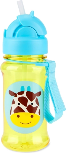 Skip Hop Zoo Tritan-Flasche mit Trinkhalm Giraffe 355 ml
