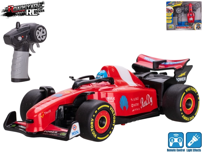 RC-Formel Roadstar mit Lichtern 2,4 GHz, rot, 13,5 cm