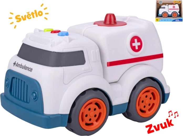 Krankenwagen mit Licht und Sound 17 cm